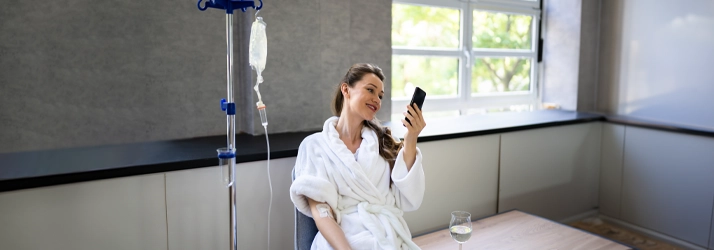 Woman Receiving IV Therapy